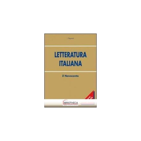 LETTERATURA ITALIANA-NOVECENTO