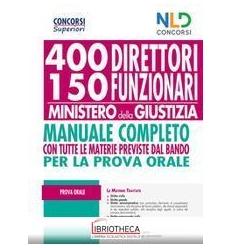 400 DIRETTORI MINISTERO DELLA GIUSTIZIA