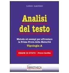 ANALISI DEL TESTO - 1' PROVA