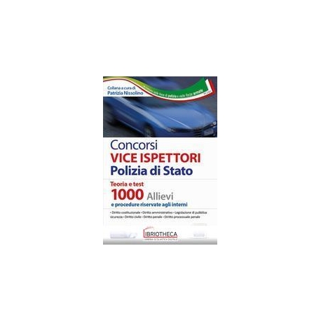 CONCORSI VICE ISPETTORI P.S. 1000 ALLIEV