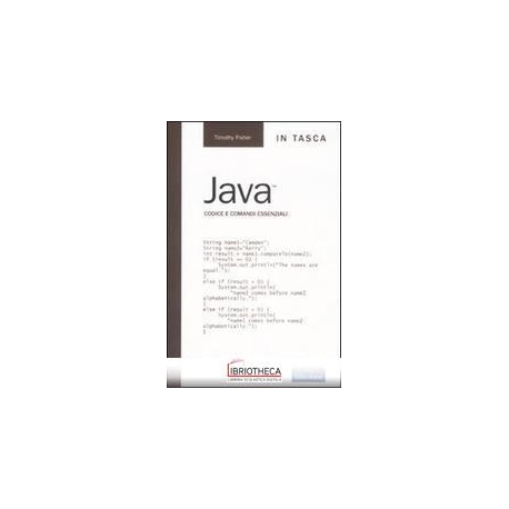 JAVA. CODICE E COMANDI ESSENZIALI