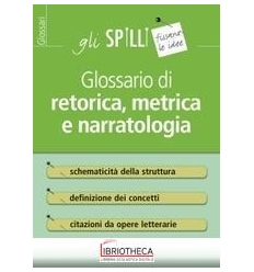 GLOSSARIO DI RETORICA METRICA E NARRATOLOGIA