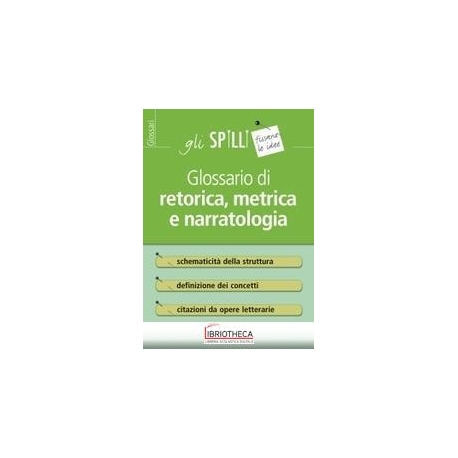 GLOSSARIO DI RETORICA METRICA E NARRATOLOGIA