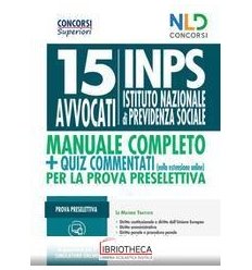 15 AVVOCATI INPS MANUALE+QUIZ COMMENTATI