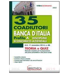 35 COADIUTORI BAN.ITALIA PROF. A