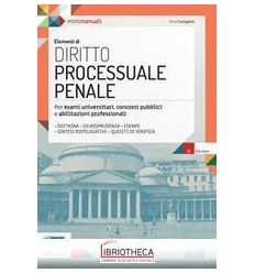 ELEMENTI DIRITTO PROCESSUALE PENALE MINI