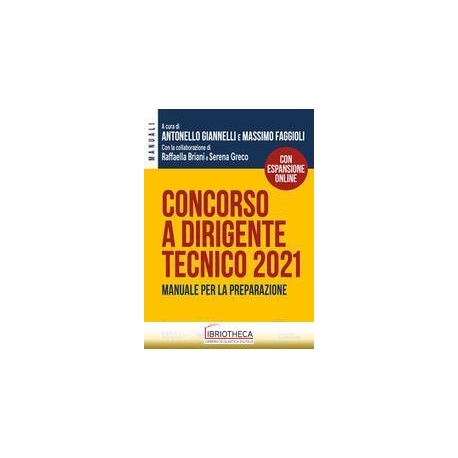 Concorso a dirigente tecnico 2021. Manua