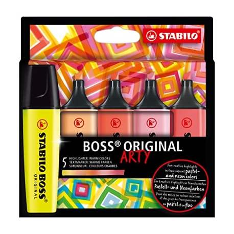 STABILO BOSS 5 EVIDENZIATORI WARM COLORS