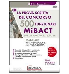 PROVA SCRITTA CONCORSO 500 MIBACT (305/A)