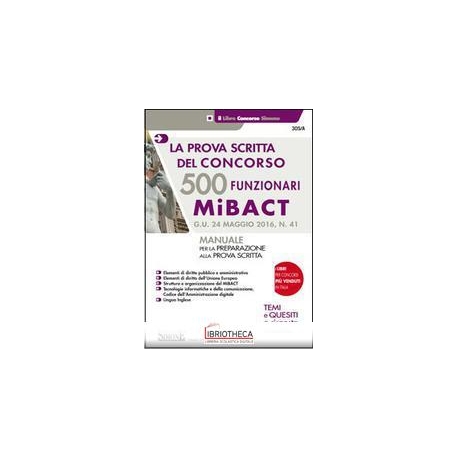 PROVA SCRITTA CONCORSO 500 MIBACT (305/A)