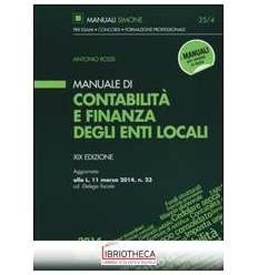 MANUALE DI CONTABILITA' E FINANZA DEGLI