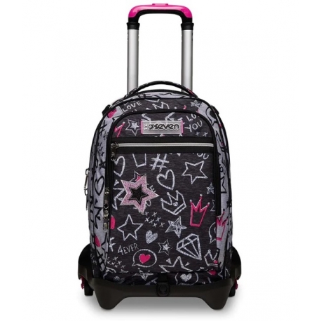 TROLLEY SEVEN JACK 3WD ZIPPER GLAMY GIRL