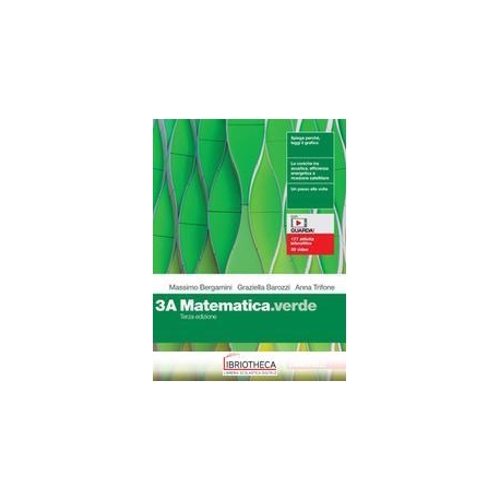 MATEMATICA VERDE TERZA ED. 3A+3B ED. MISTA