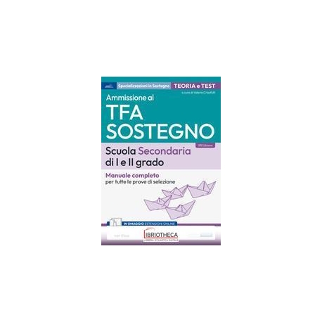 MANUALE COMPLETO TFA SOSTEGNO SECONDARI