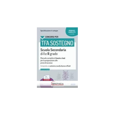 TFA SOSTEGNO MANUALE SCUOLA SECONDARIA