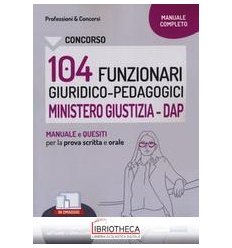 CONCORSO 104 FUNZIONARI GIUR-PED MIN.SAL