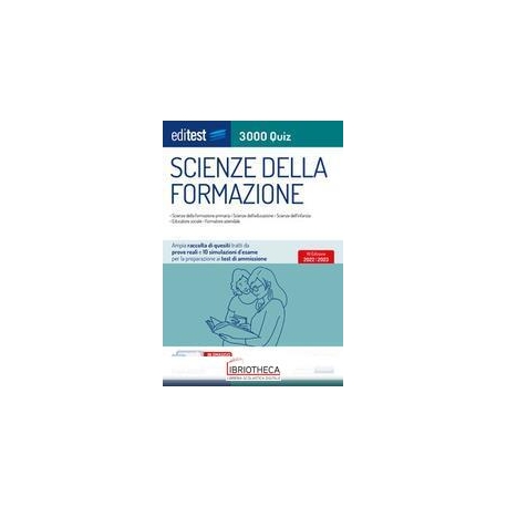 SCIENZE DELLA FORMAZIONE EDITEST 12ED