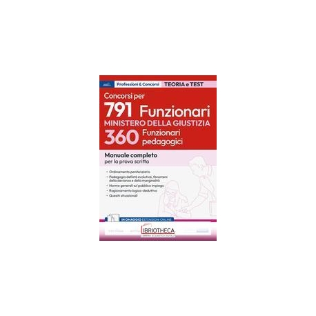 791 FUNZIONARI MIN.GIUST.360 FUN.PEDAGOG