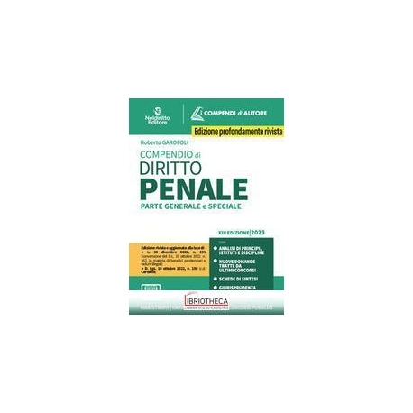 Compendio di diritto penale. Parte gener