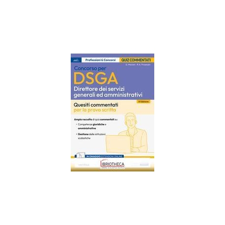 CONCORSO DSGA. DIRETTORE DEI SERVIZI GENERALI E AMMI