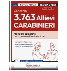 TEORIA TEST 3763 ALLIEVI CARABINIERI CON