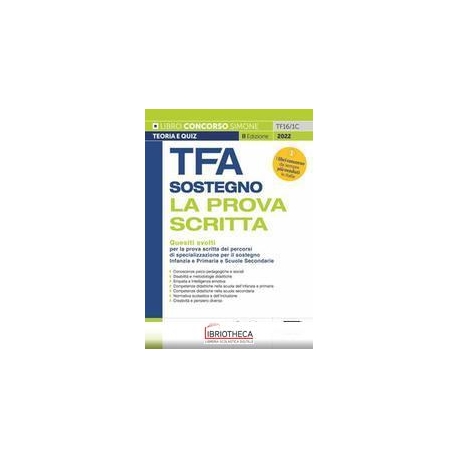 TF16/1C TFA SOSTEGNO PROVA SCRITTA