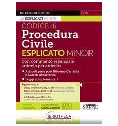 CODICE DI PROCEDURA CIVILE ESPLICATO MINOR - CON COM