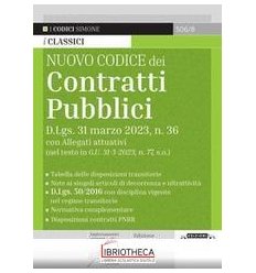 NUOVO CODICE DEI CONTRATTI PUBBLICI - D.LGS. 31 MARZ