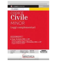 CODICE CIVILE MINOR - LEGGI COMPLEMENTARI - AGGIORNA