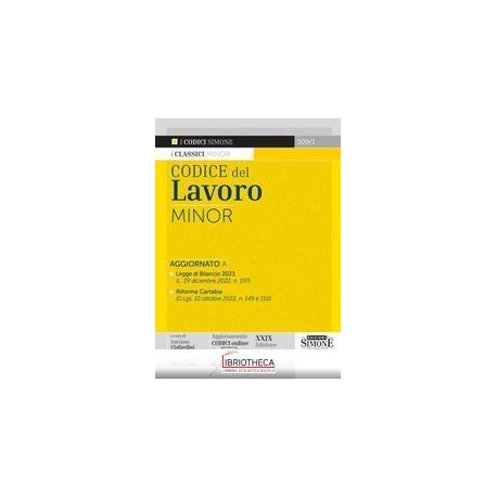 CODICE DEL LAVORO - MINOR