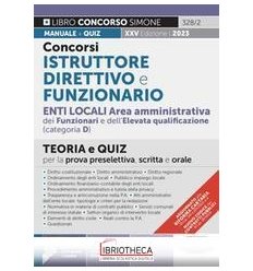 CONCORSI ISTRUTTORE DIRETTIVO E FUNZIONARIO - ENTI L