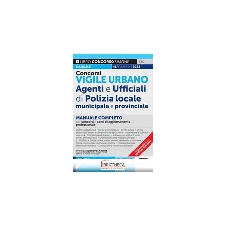 CONCORSO VIGILE URBANO AGENTI E UFFICIALI DI POLIZIA