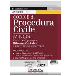 CODICE DI PROCEDURA CIVILE - MINOR